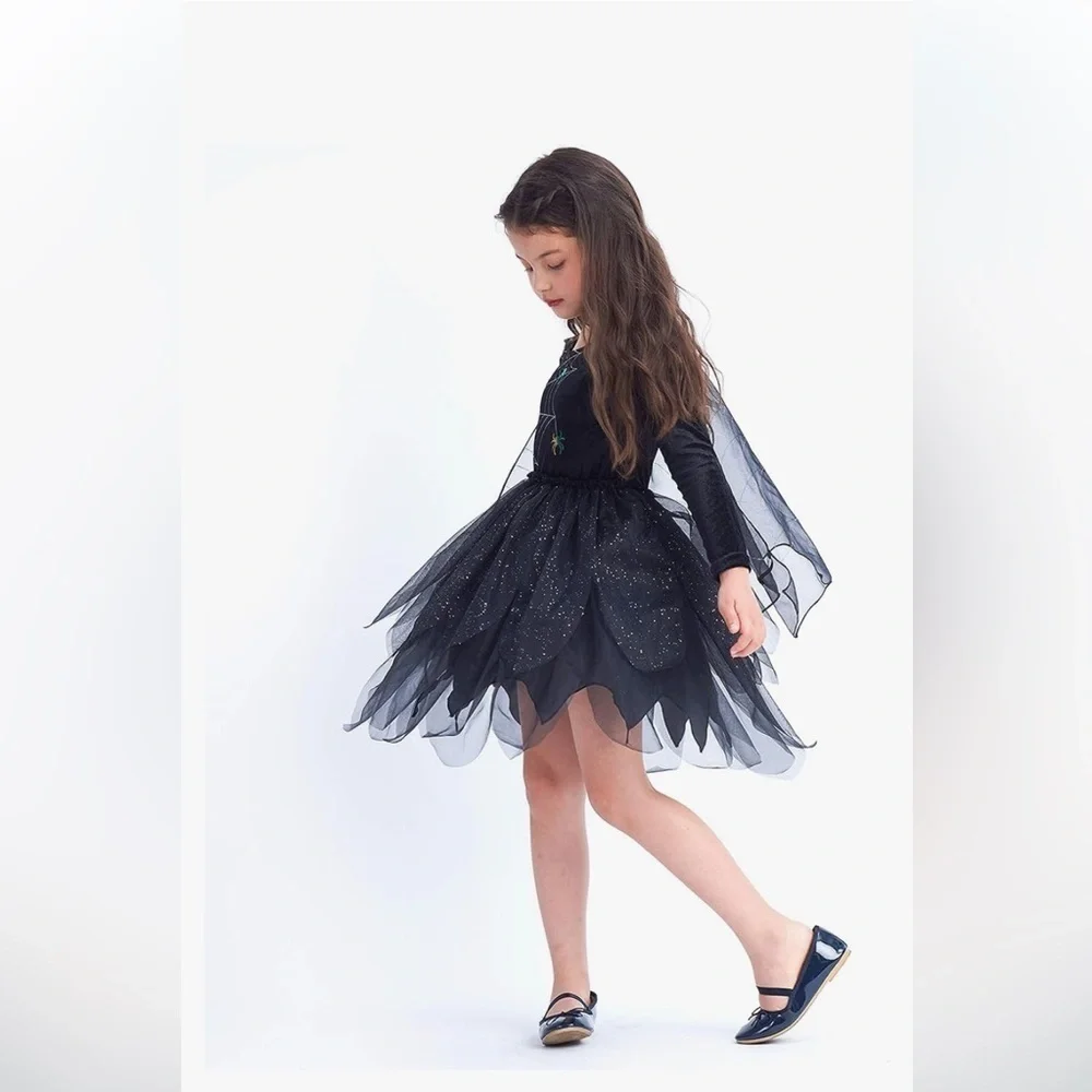 NWT Black Witch Costume for Kids and Women, Classic Black Witch Dress up